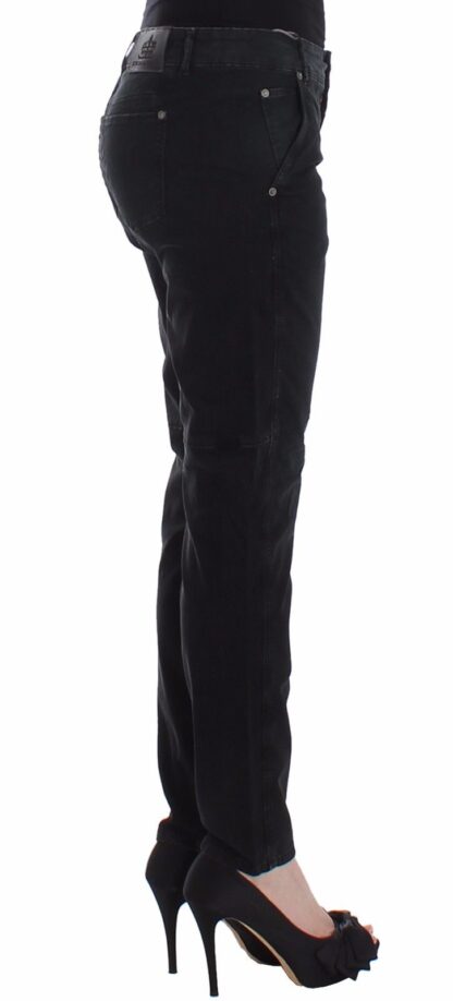 Ermanno Scervino - Sleek Black Slim Leg Designer Jeans