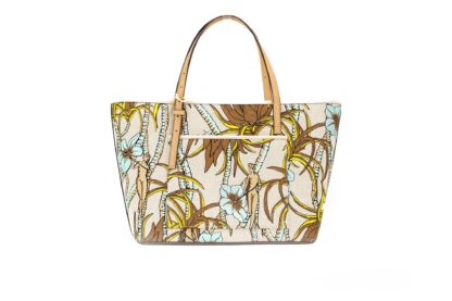 Tory Burch - Emerson Small Climbing Palms Printed Canvas Tote Handbag