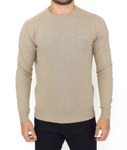 Ermanno Scervino - Chic Beige Crewneck Wool Blend Pullover