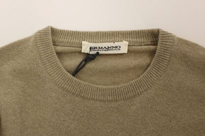 Ermanno Scervino - Chic Beige Crewneck Wool Blend Pullover