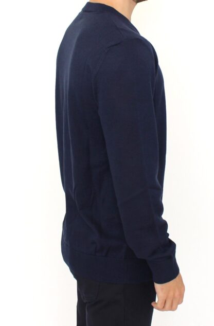 Ermanno Scervino - Elegant Blue V-Neck Wool Blend Pullover