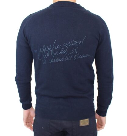 Ermanno Scervino - Chic Blue Wool Blend Cardigan Sweater