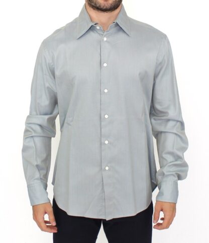 Ermanno Scervino - Elegance Unleashed Gray Casual Button-Front Shirt