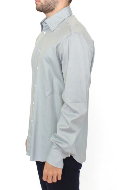 Ermanno Scervino - Elegance Unleashed Gray Casual Button-Front Shirt