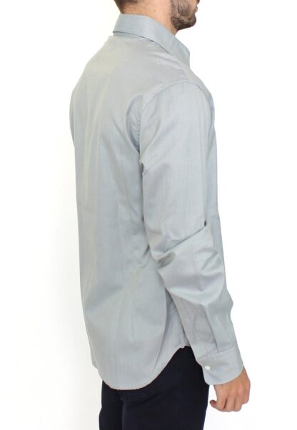 Ermanno Scervino - Elegance Unleashed Gray Casual Button-Front Shirt