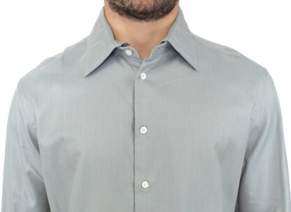 Ermanno Scervino - Elegance Unleashed Gray Casual Button-Front Shirt