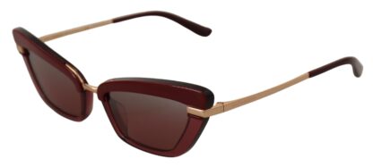 Dolce & Gabbana - Elegant Bordeaux Cat Eye Sunglasses