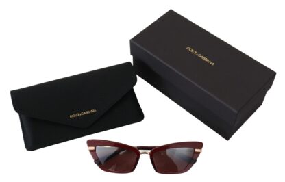 Dolce & Gabbana - Elegant Bordeaux Cat Eye Sunglasses