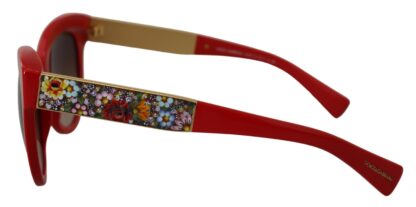 Dolce & Gabbana - Elegant Red Mosaico Cat-Eye Sunglasses