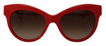 Dolce & Gabbana - Elegant Red Mosaico Cat-Eye Sunglasses