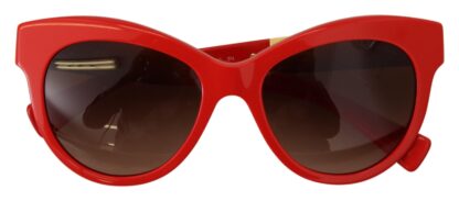 Dolce & Gabbana - Elegant Red Mosaico Cat-Eye Sunglasses