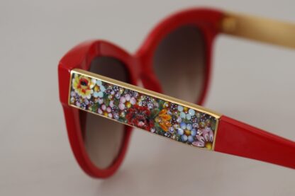 Dolce & Gabbana - Elegant Red Mosaico Cat-Eye Sunglasses