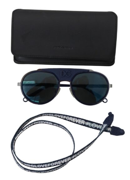 Dolce & Gabbana - Elegant Unisex Blue Metal Sunglasses