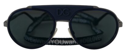 Dolce & Gabbana - Elegant Unisex Blue Metal Sunglasses