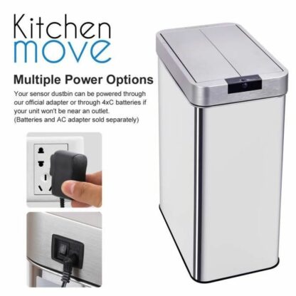 Σκουπίδια μπορεί να Kitchen Move Γκρι 60 L