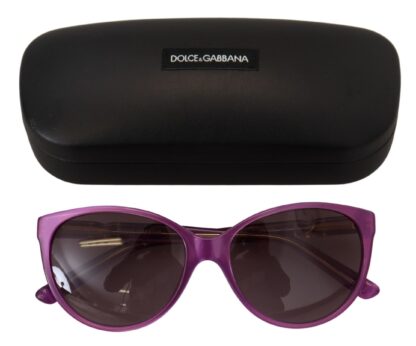 Dolce & Gabbana - Chic Purple Acetate Round Sunglasses