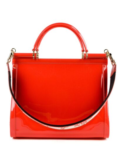 Dolce & Gabbana - Elegant Red Sicily Shoulder Bag with Gold-Tone Accents