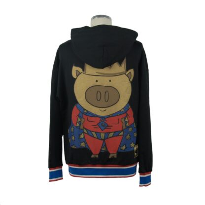 Dolce & Gabbana - Golden Pig Cotton Jersey Hooded Sweatshirt