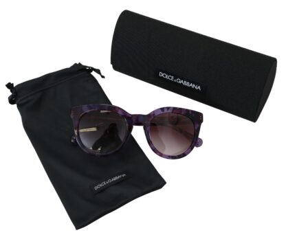 Dolce & Gabbana - Chic Tortoiseshell Purple Lens Sunglasses