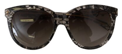 Dolce & Gabbana - Chic White Lace-Trimmed Designer Sunglasses