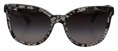 Dolce & Gabbana - Elegant White Lace Applique Sunglasses