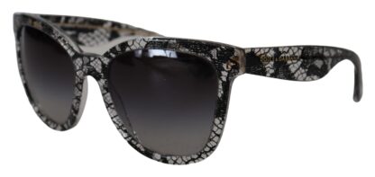 Dolce & Gabbana - Elegant White Lace Applique Sunglasses