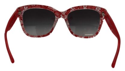 Dolce & Gabbana - Elegant Red Lace-Insert Sunglasses