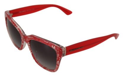 Dolce & Gabbana - Elegant Red Lace-Insert Sunglasses