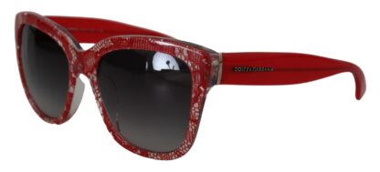 Dolce & Gabbana - Elegant Red Lace-Insert Sunglasses