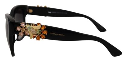 Dolce & Gabbana - Elegant Gold-Embellished Black Sunglasses