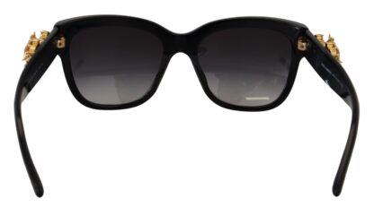 Dolce & Gabbana - Elegant Gold-Embellished Black Sunglasses