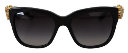 Dolce & Gabbana - Elegant Gold-Embellished Black Sunglasses