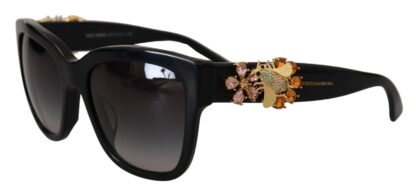 Dolce & Gabbana - Elegant Gold-Embellished Black Sunglasses