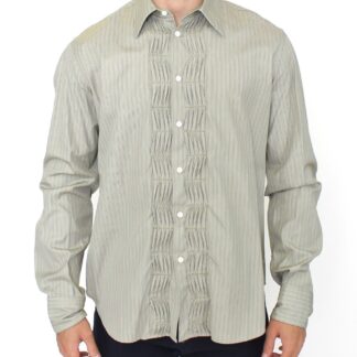 Ermanno Scervino - Elegant White Striped Cotton Dress Shirt