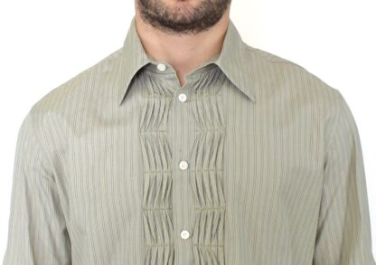 Ermanno Scervino - Elegantly Striped Green Casual Shirt