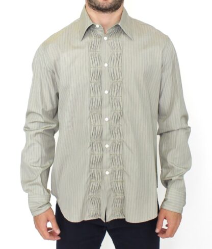 Ermanno Scervino - Elegantly Striped Green Casual Shirt