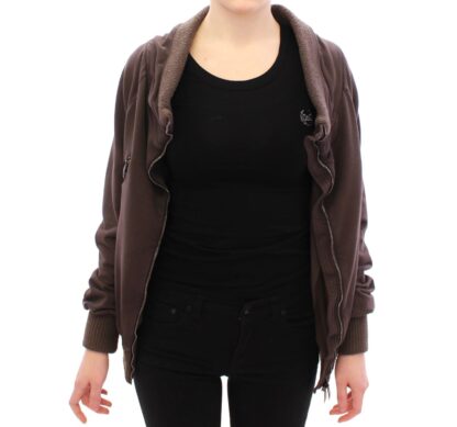 Ermanno Scervino - Chic Brown Full Zip Sweater Jacket