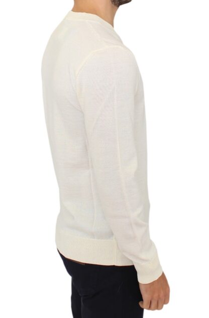 Ermanno Scervino - Off-White V-Neck Wool Blend Pullover