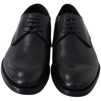 Dolce & Gabbana - Black Leather Derby Dress Formal Men's Shoes