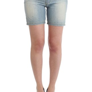 Ermanno Scervino - Chic Gray Lace-Trimmed Mini Shorts