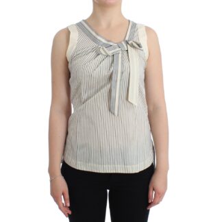 Ermanno Scervino - Elegant White Bow-Detailed Sleeveless Top