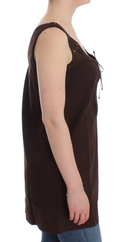 Ermanno Scervino - Chic Brown Tunic Cotton Dress Top