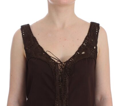 Ermanno Scervino - Chic Brown Tunic Cotton Dress Top