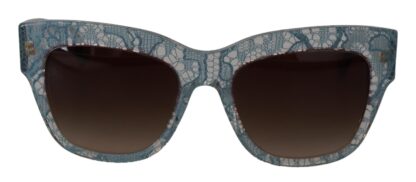 Dolce & Gabbana - Elegant Lace Detail Blue Sunglasses