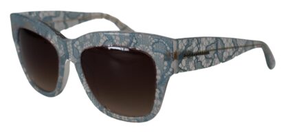 Dolce & Gabbana - Elegant Lace Detail Blue Sunglasses