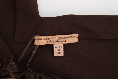 Ermanno Scervino - Chic Brown Tunic Cotton Dress Top