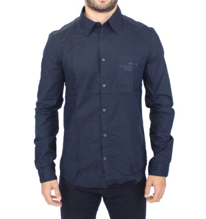 Ermanno Scervino - Stunning Blue Cotton Casual Shirt