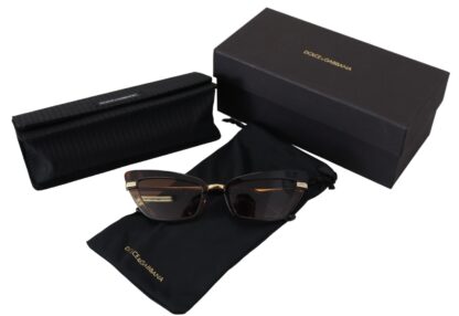 Dolce & Gabbana - Elegant Cat Eye Sunglasses in Brown & Gold