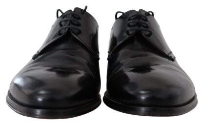 Dolce & Gabbana - Black Leather Lace Up Men Dress Derby Shoes