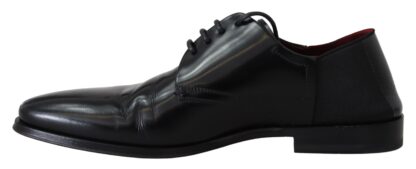 Dolce & Gabbana - Black Leather Lace Up Men Dress Derby Shoes